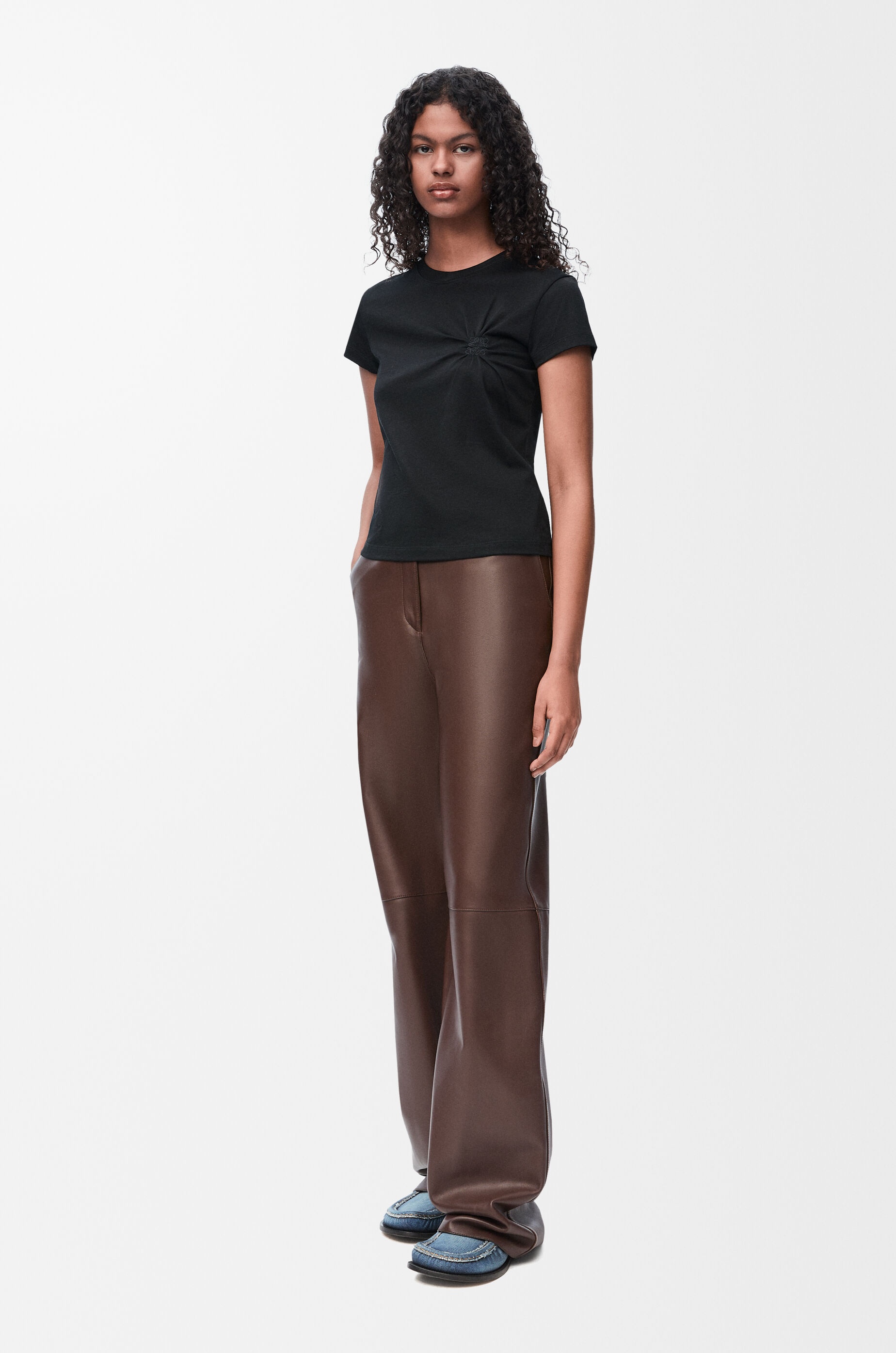 Small fit T-shirt in cotton and viscose - 2