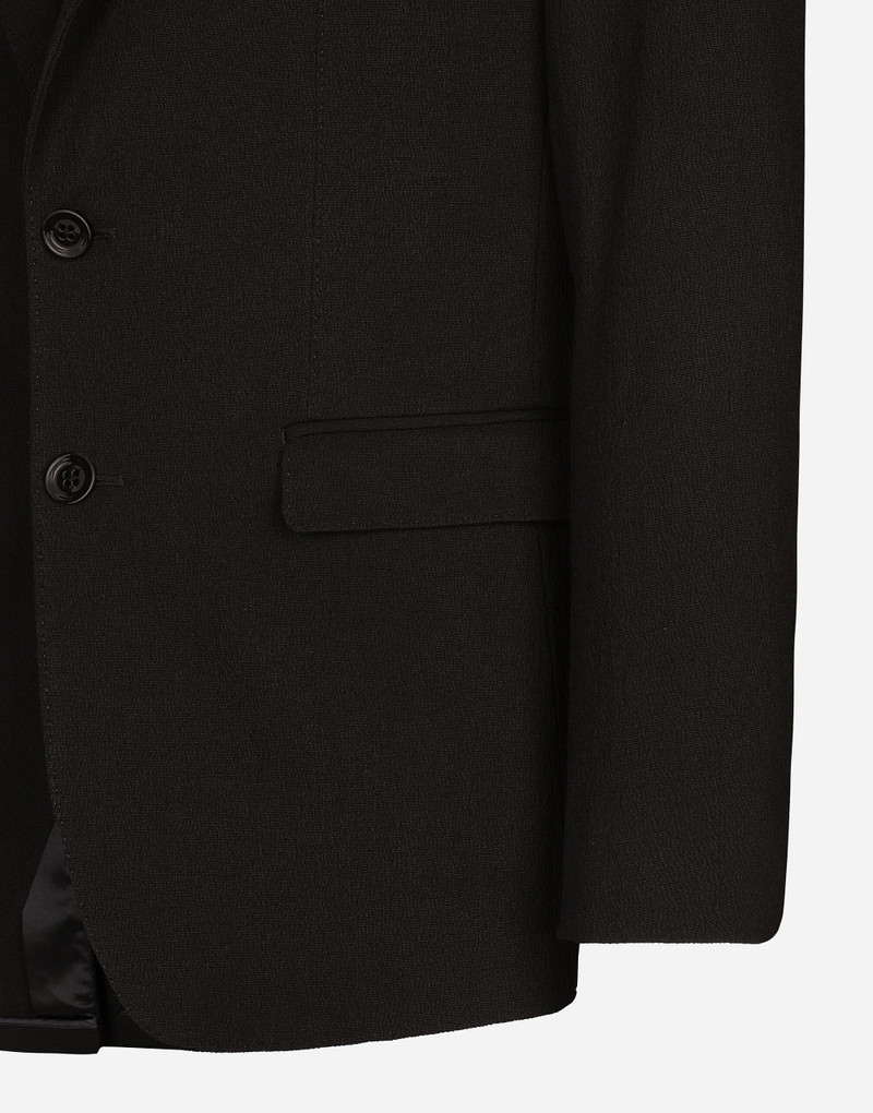 Single-breasted stretch cotton Taormina-fit jacket 4
