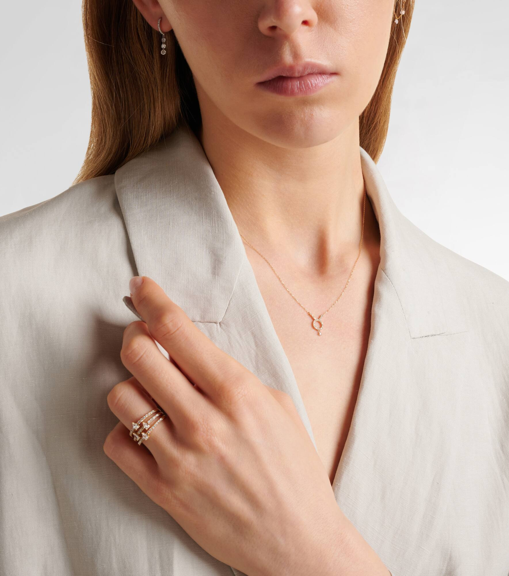 Taurus 18kt gold necklace with diamonds - 3