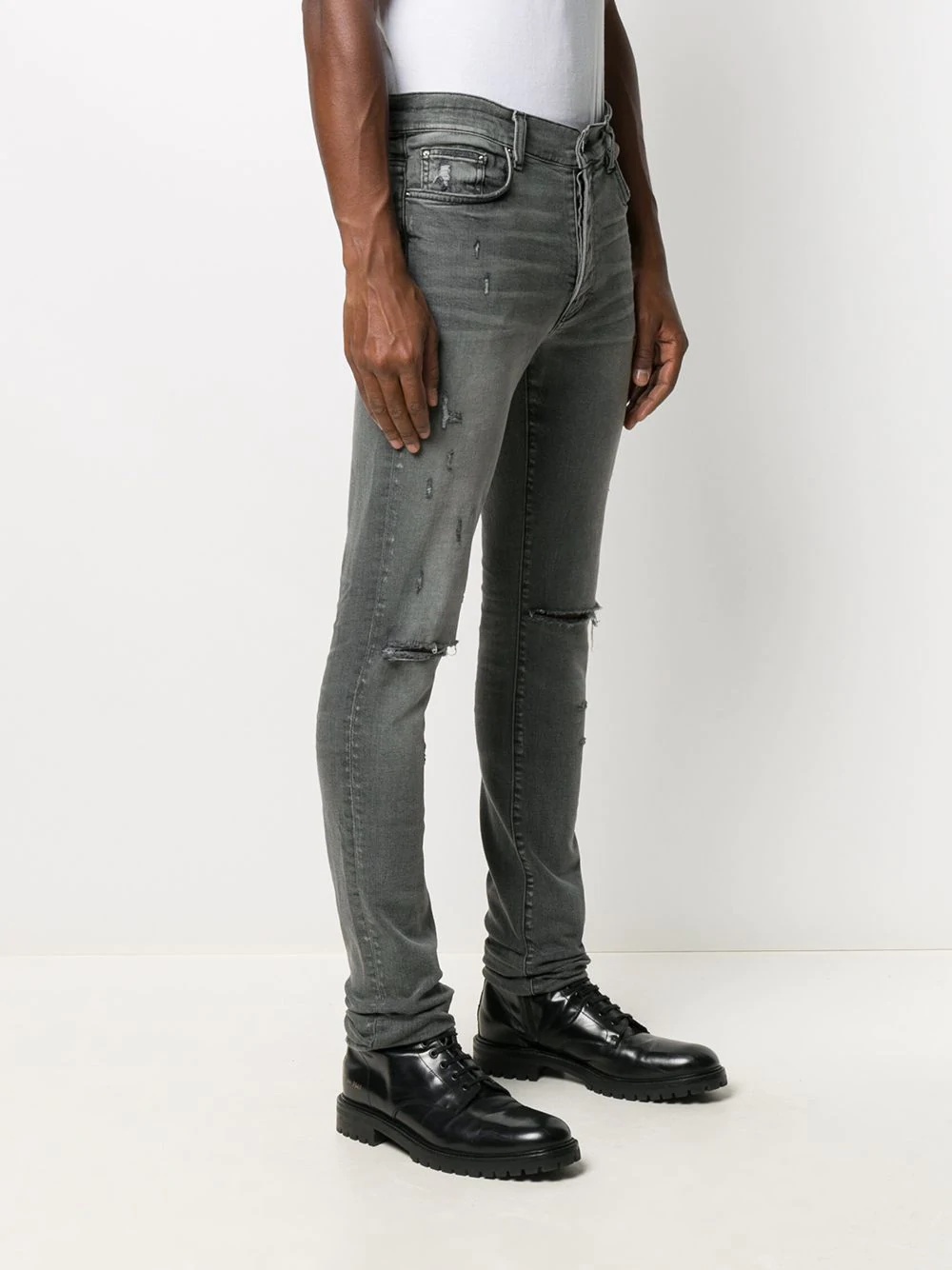 ripped slim-fit jeans - 3