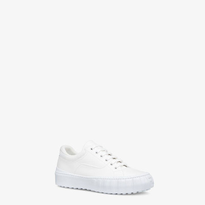 FENDI White leather low-tops outlook