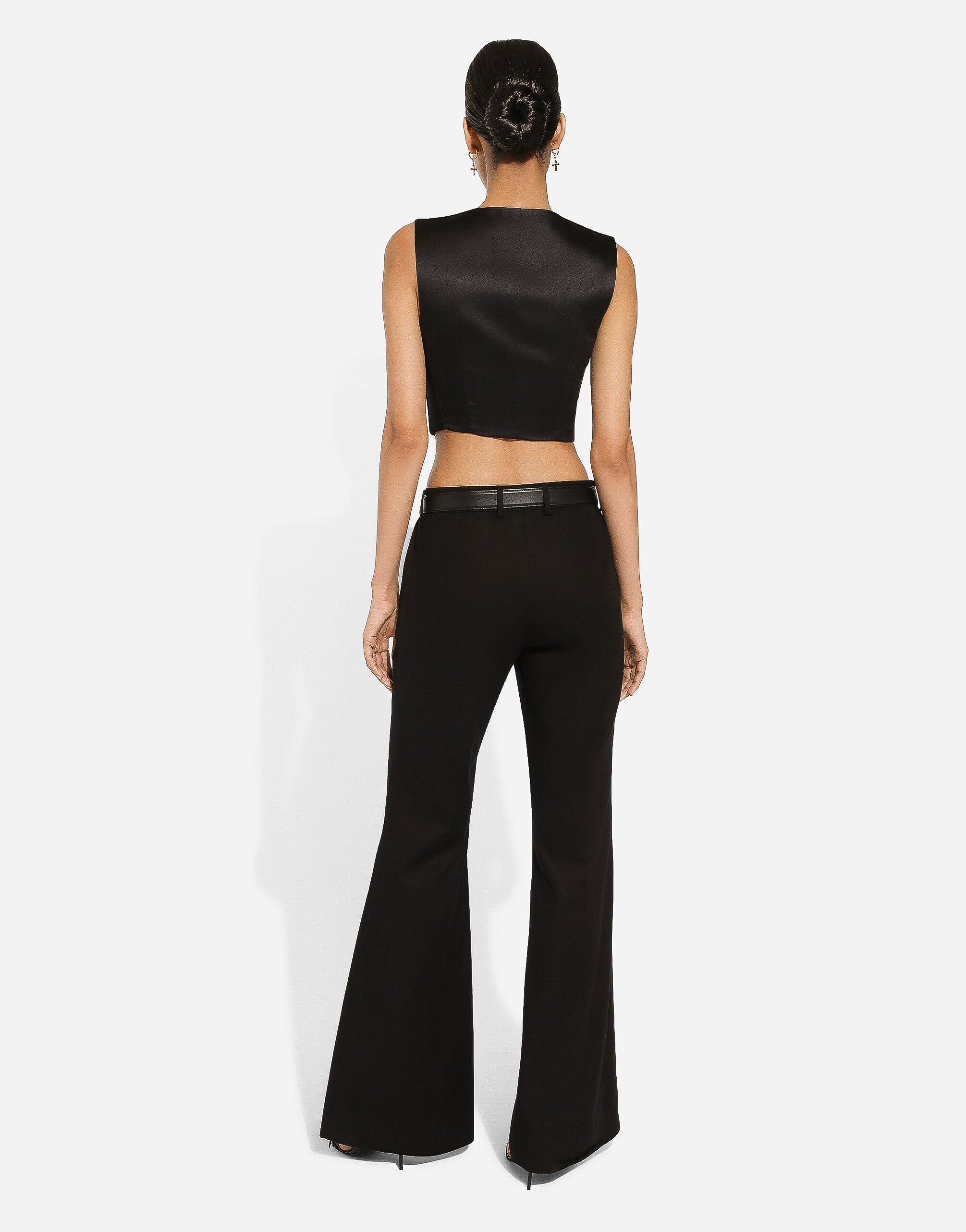 Cropped cady waistcoat with corset details - 3