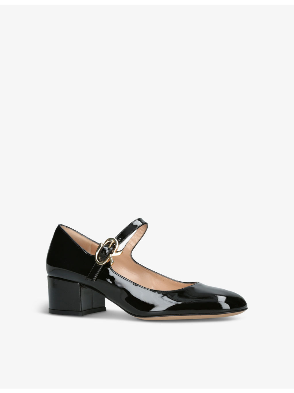 Mary Ribbon Vernice patent-leather heeled courts - 3