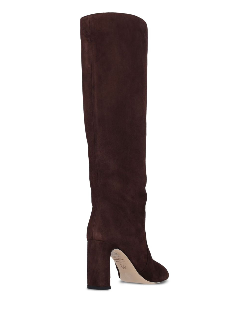 85mm block-heel suede boots - 3