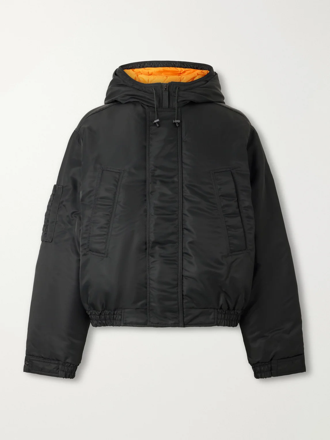 Windrow Twill Hooded Down Bomber Jacket - 1