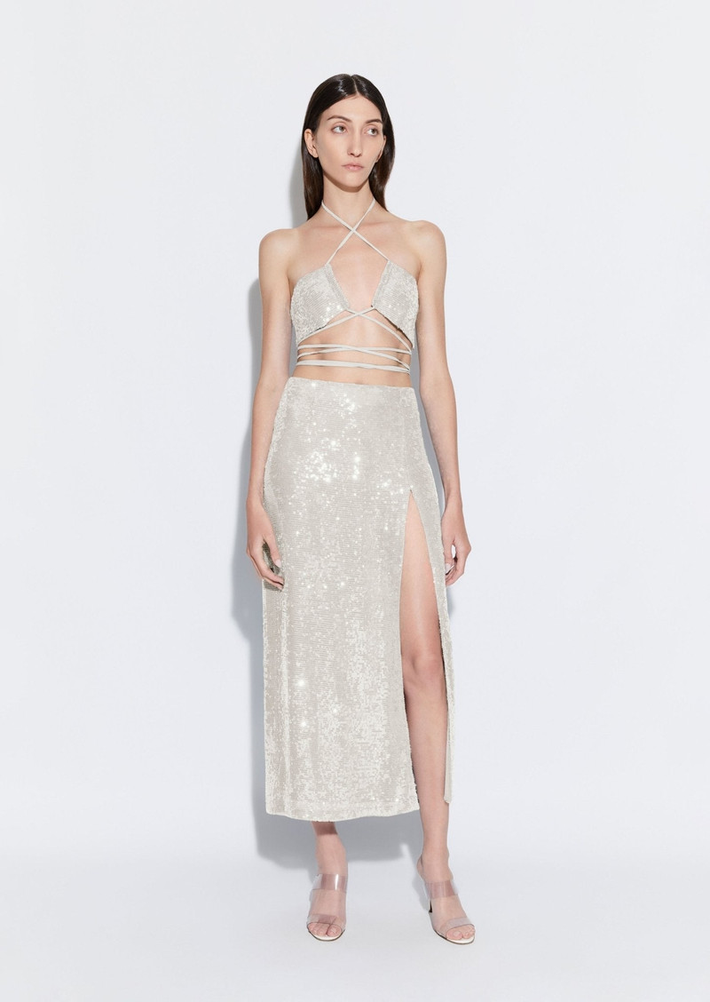 LAPOINTE Sequin High Waist Skirt outlook