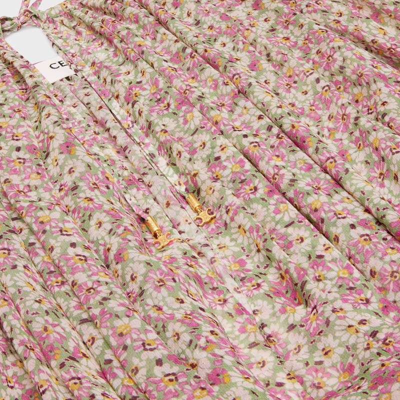 gathered mini dress in silk georgette 4