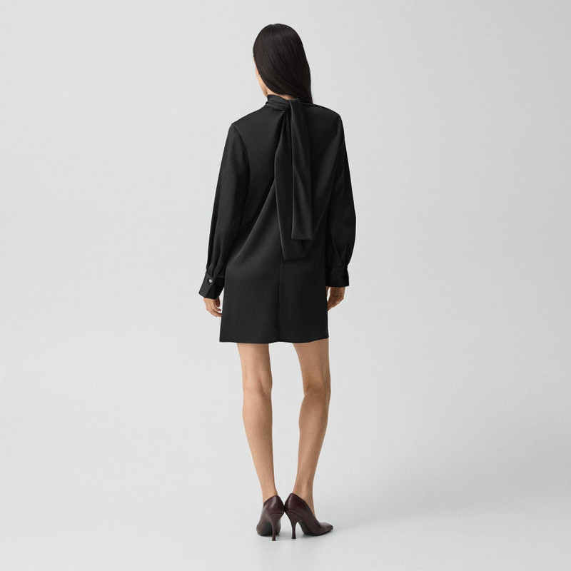 Theory Blouson Sleeve Dress in Satin outlook