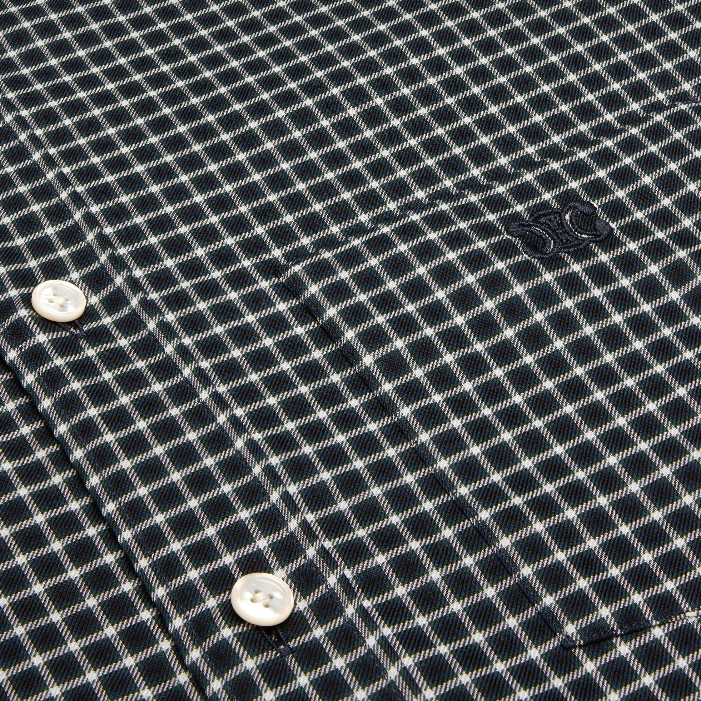 loose shirt in checked cotton - 4