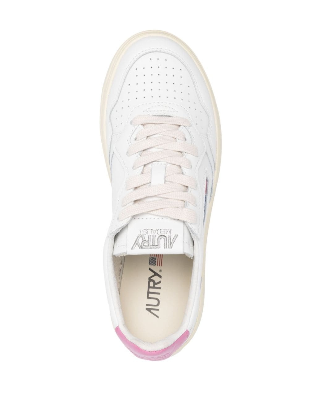 Action lace-up leather sneakers - 4