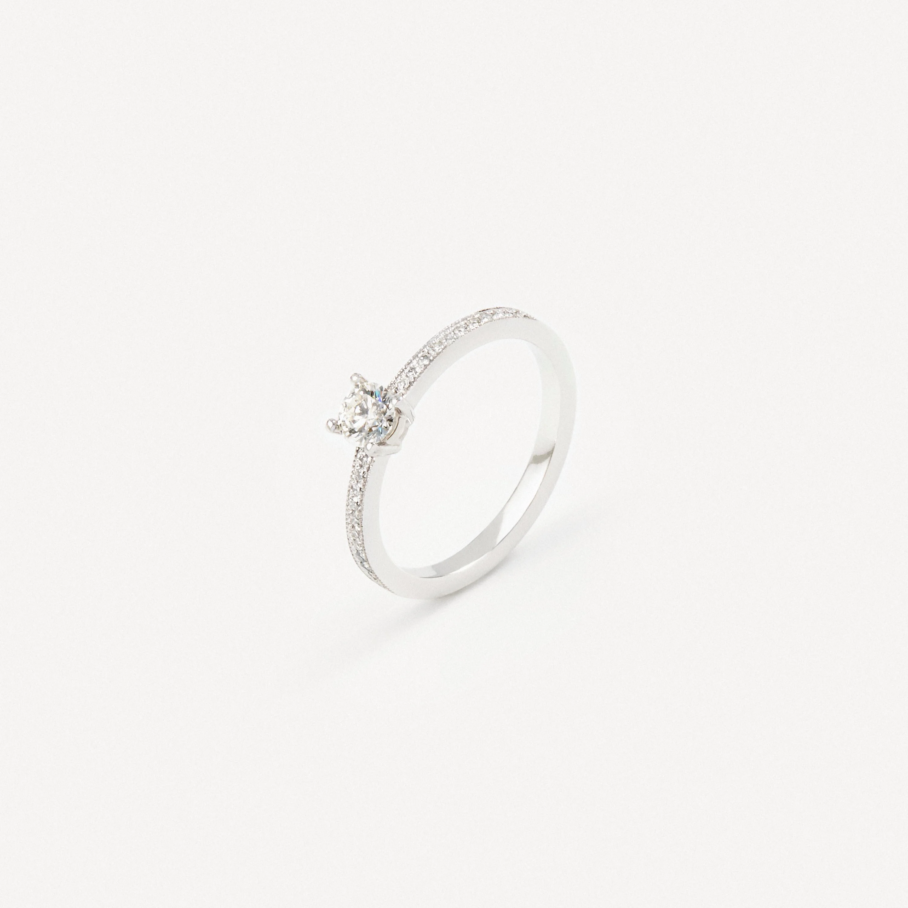 Solitaire ring in white gold with diamond TOUS ATELIER - 1