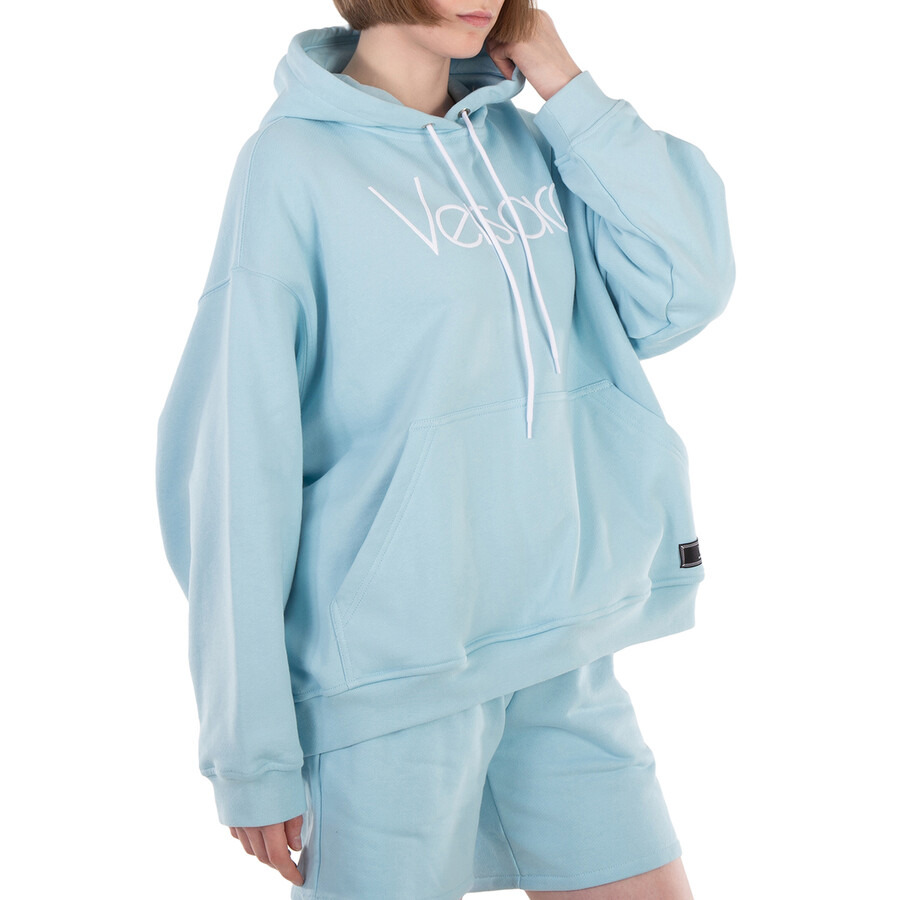 Versace Logo-Embroidered Drawstring Hoodie - 2