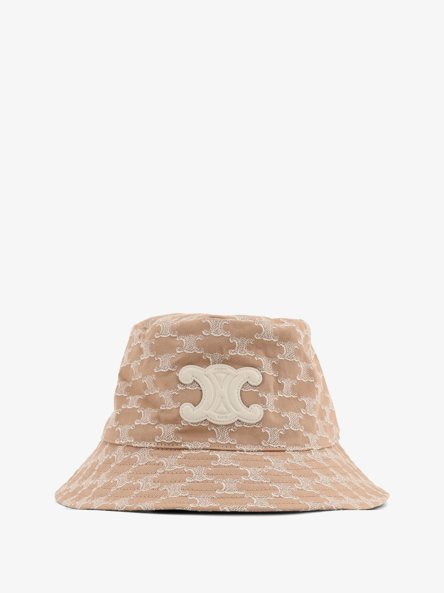 Celine Cotton Hat With Triomphe Logo All-Over - 1
