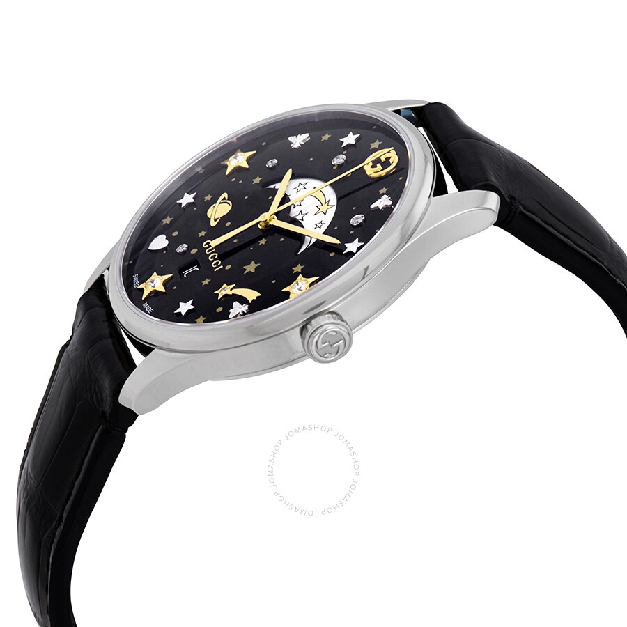 Gucci G-Timeless Black Diamonds Dial Ladies Moonphase Watch YA1264091 - 2