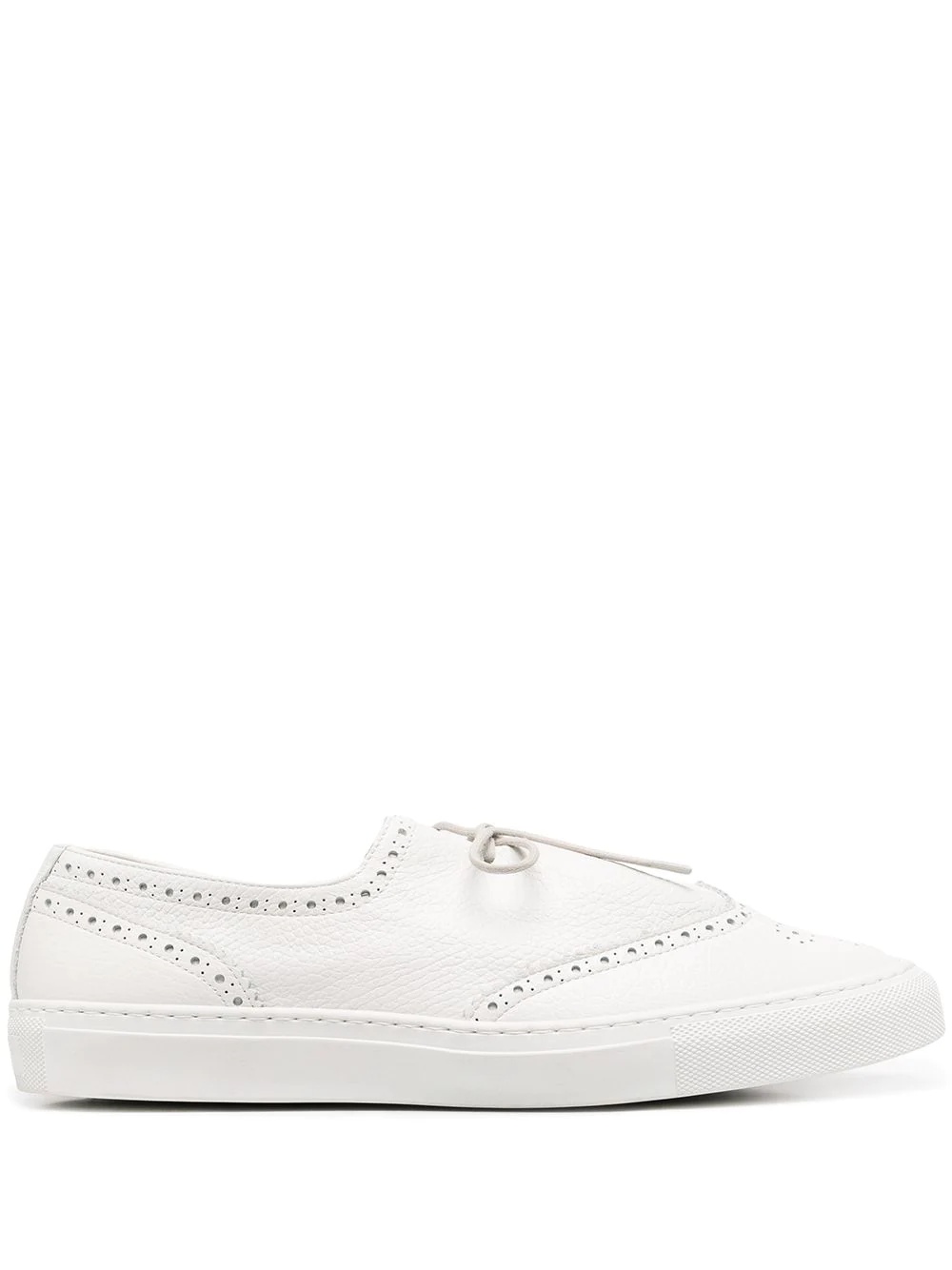 perforated lace-up sneakers - 1