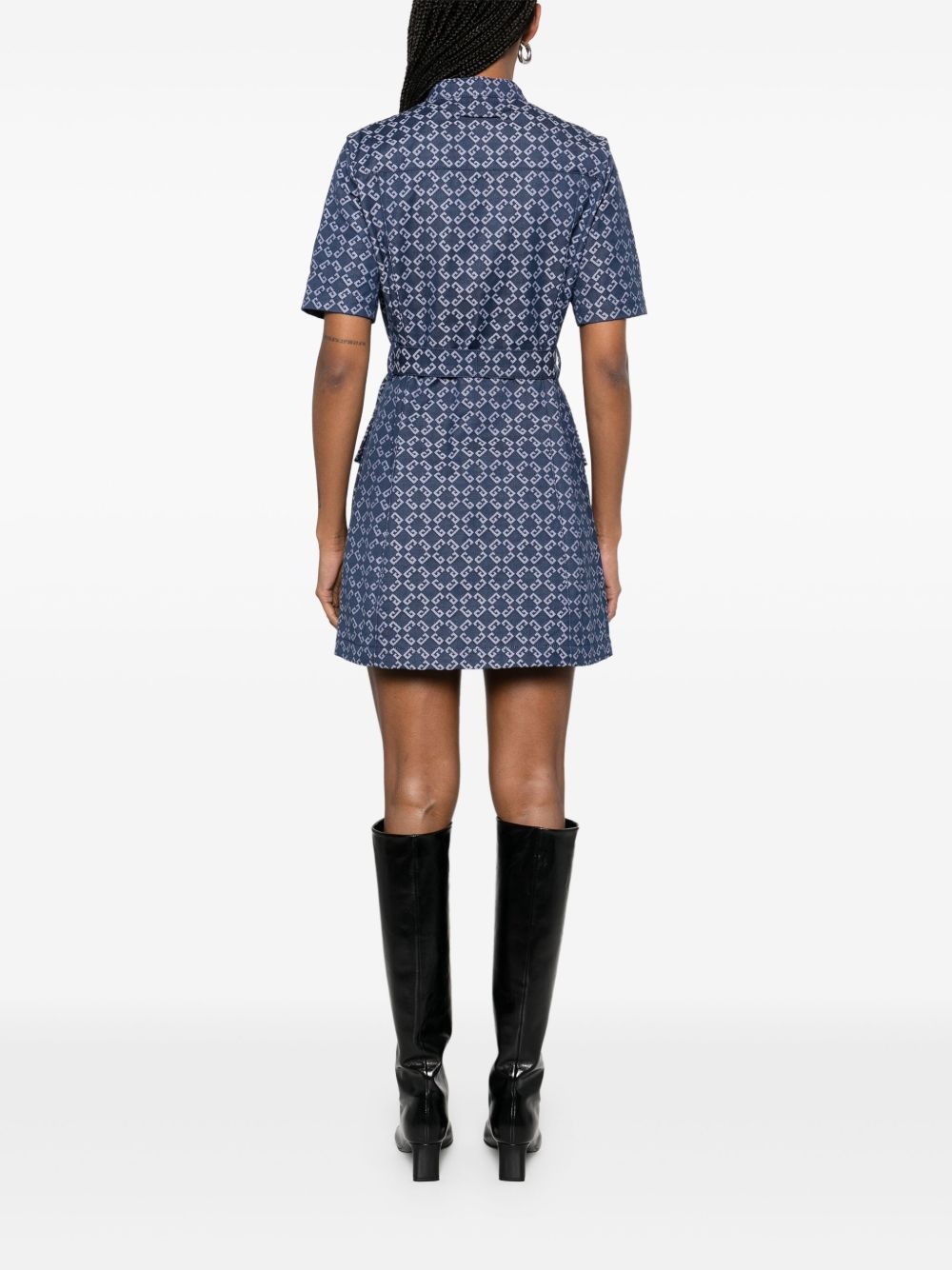 Monogram 72 denim mini dress - 4