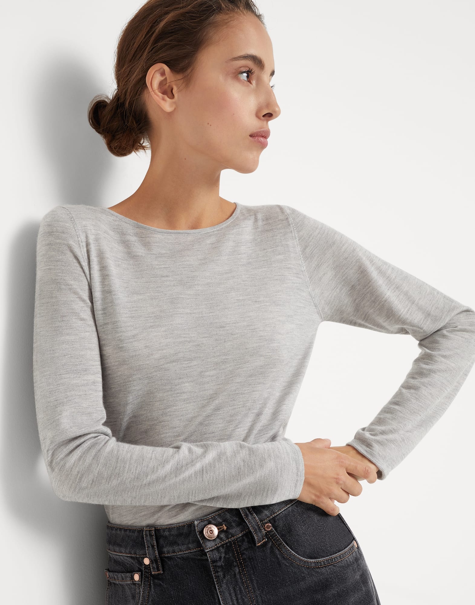 Cashmere and silk lightweight sweater - 4