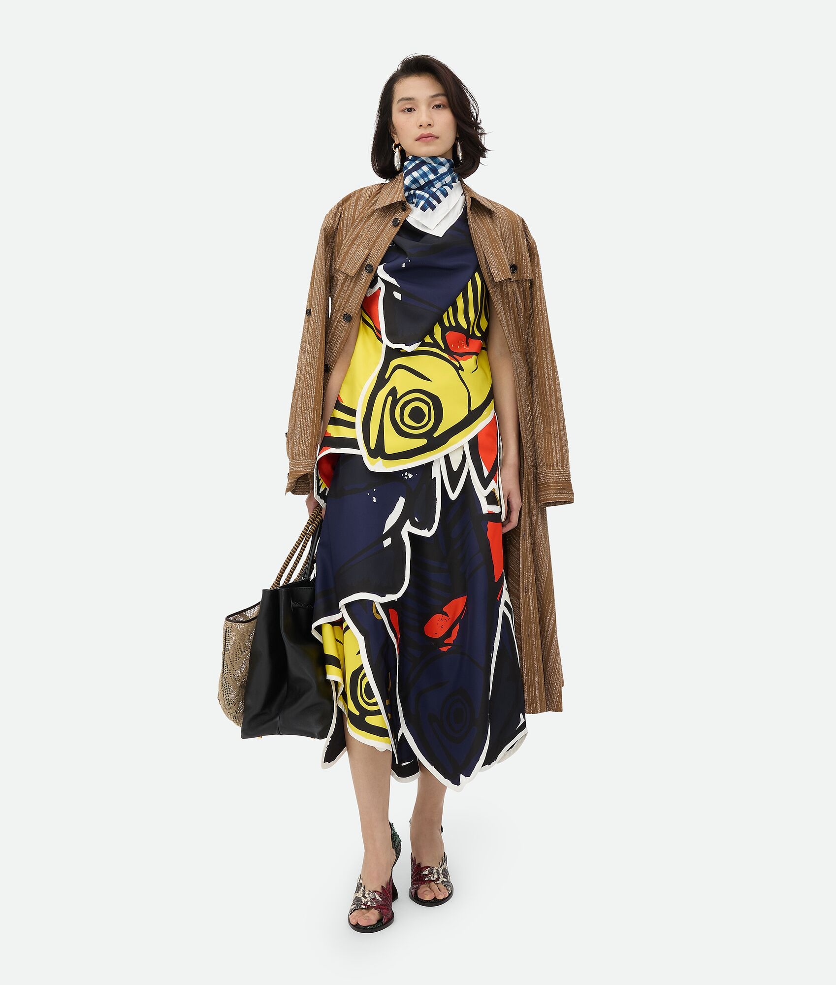 Printed Silk Check Foulard - 2