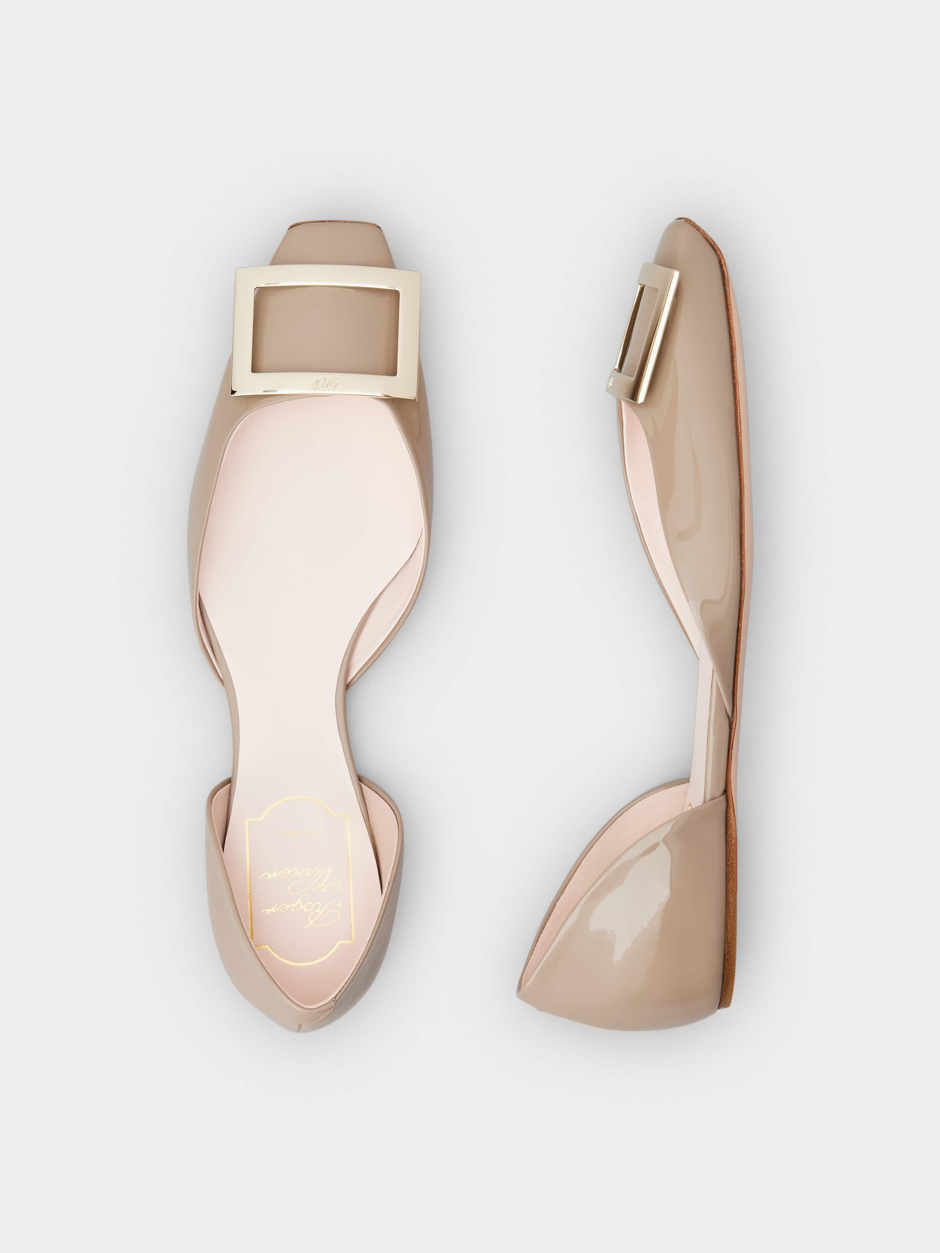 Trompette Dorsay Metal Buckle Ballerinas in Patent Leather - 4