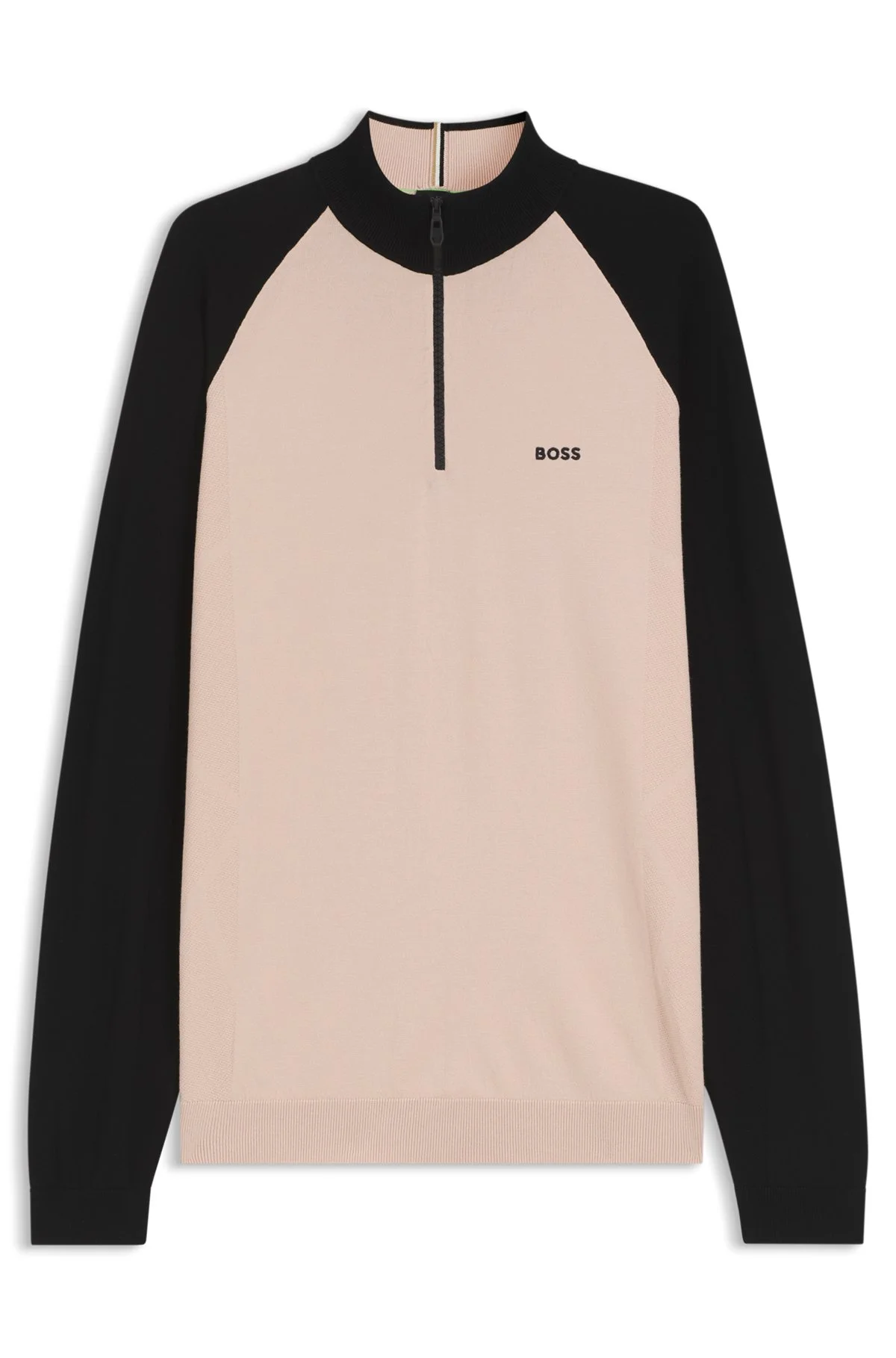 COLOR-BLOCKED SWEATER WITH ZIPPER NECK - 1