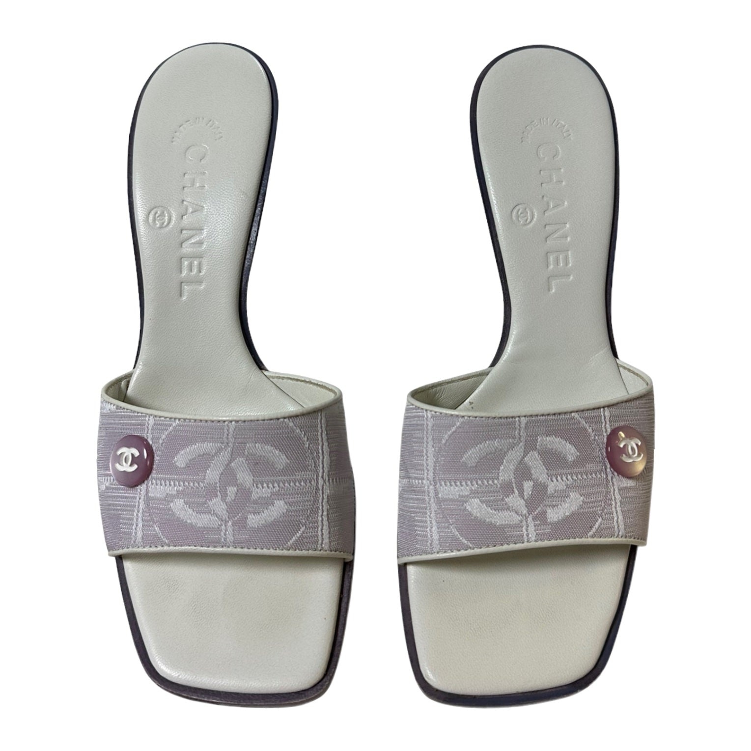 CHANEL Travel Line CC Logo Canvas Sandals - 2