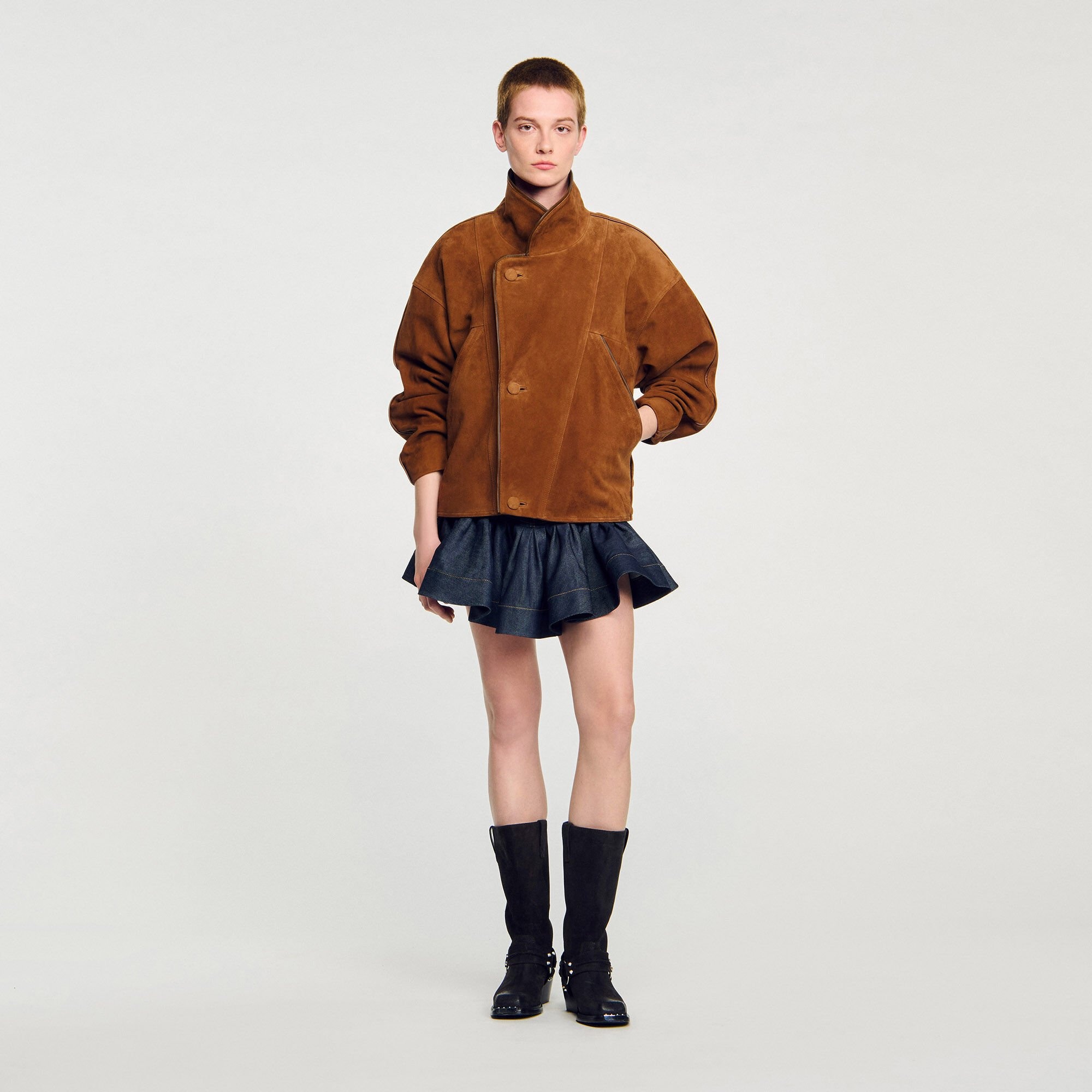 OVERSIZED SUEDE JACKET - 1