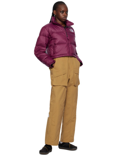 The North Face Purple Nuptse Short Down Jacket outlook