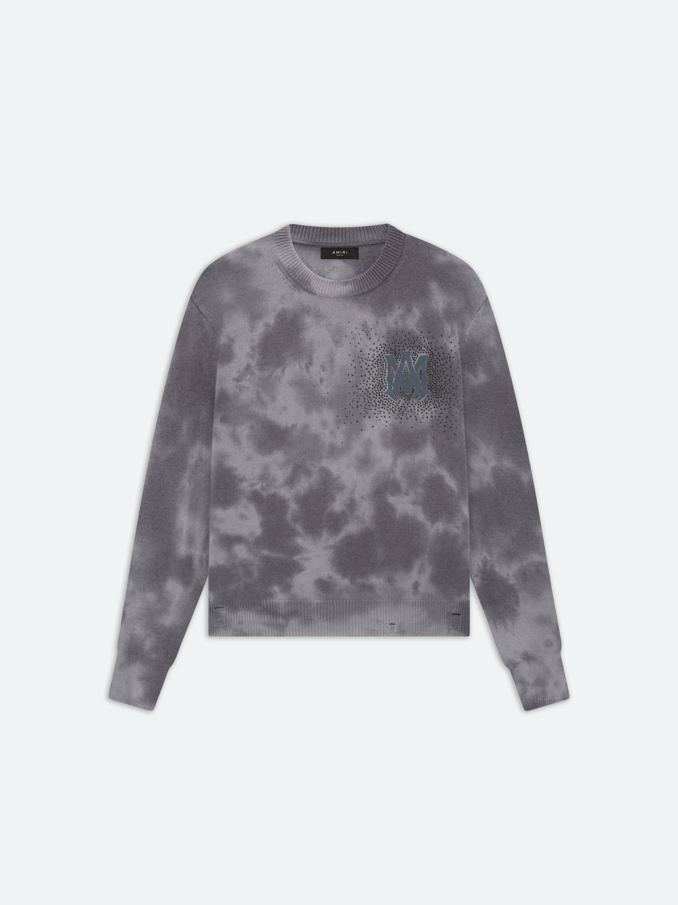 CRYSTAL CREWNECK- Faded Black - 1