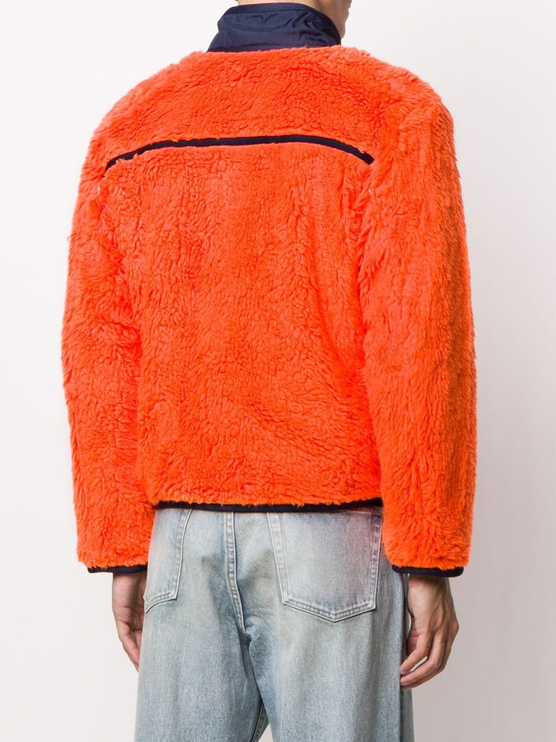 logo-print fleece jacket 5