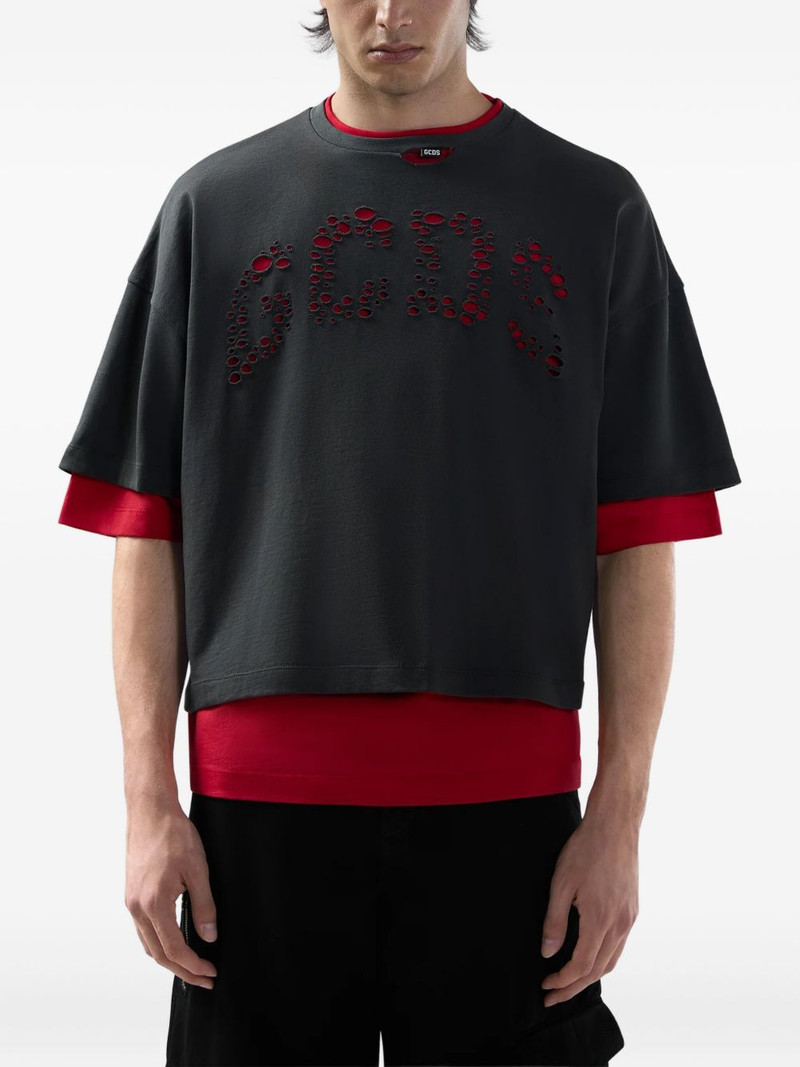 laser cut-logo T-shirt 3