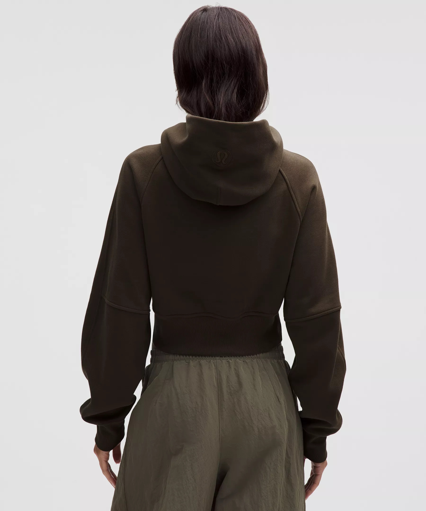 Scuba Cropped Wrap Pullover Hoodie - 3