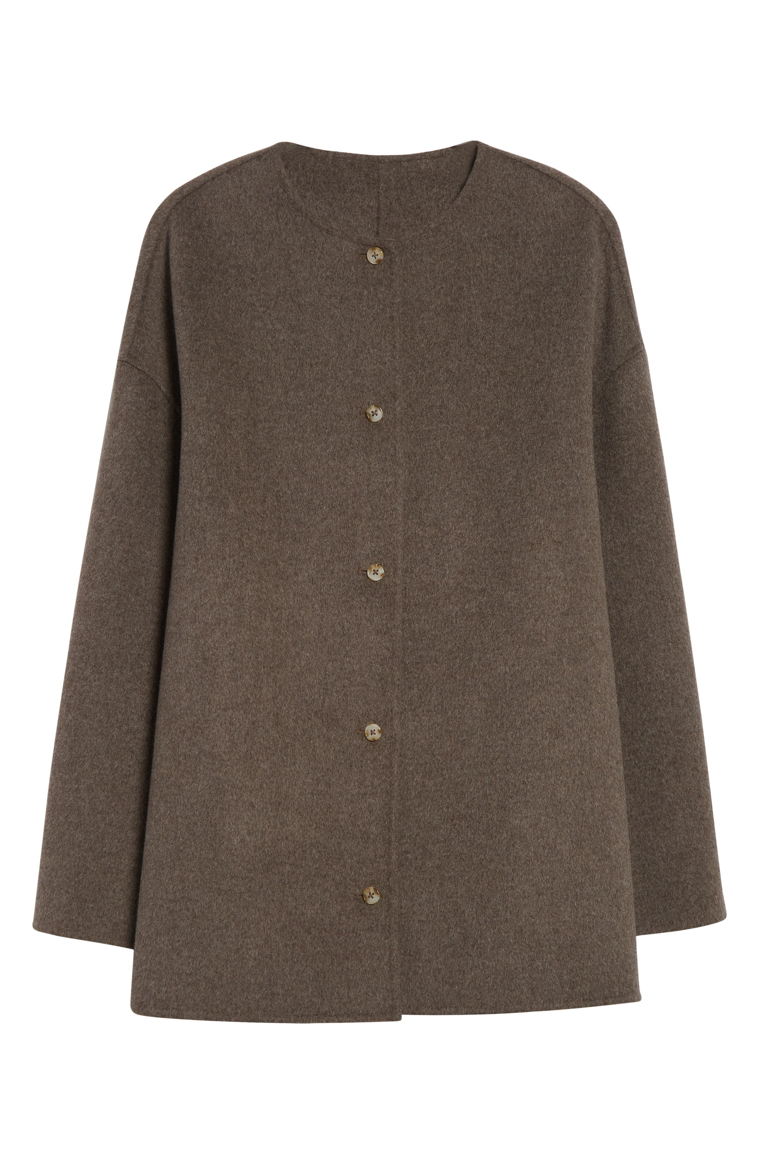 LOULOU DE SAISON Dunne Single Breasted Wool & Cashmere Coat in Taupe Melange at Nordstrom - 7