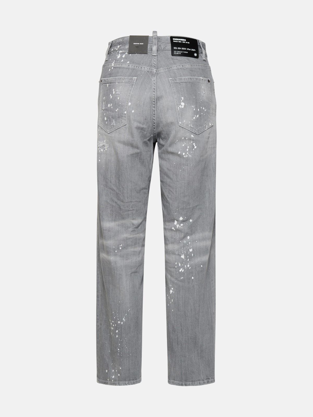 GREY COTTON BLEND JEANS - 3