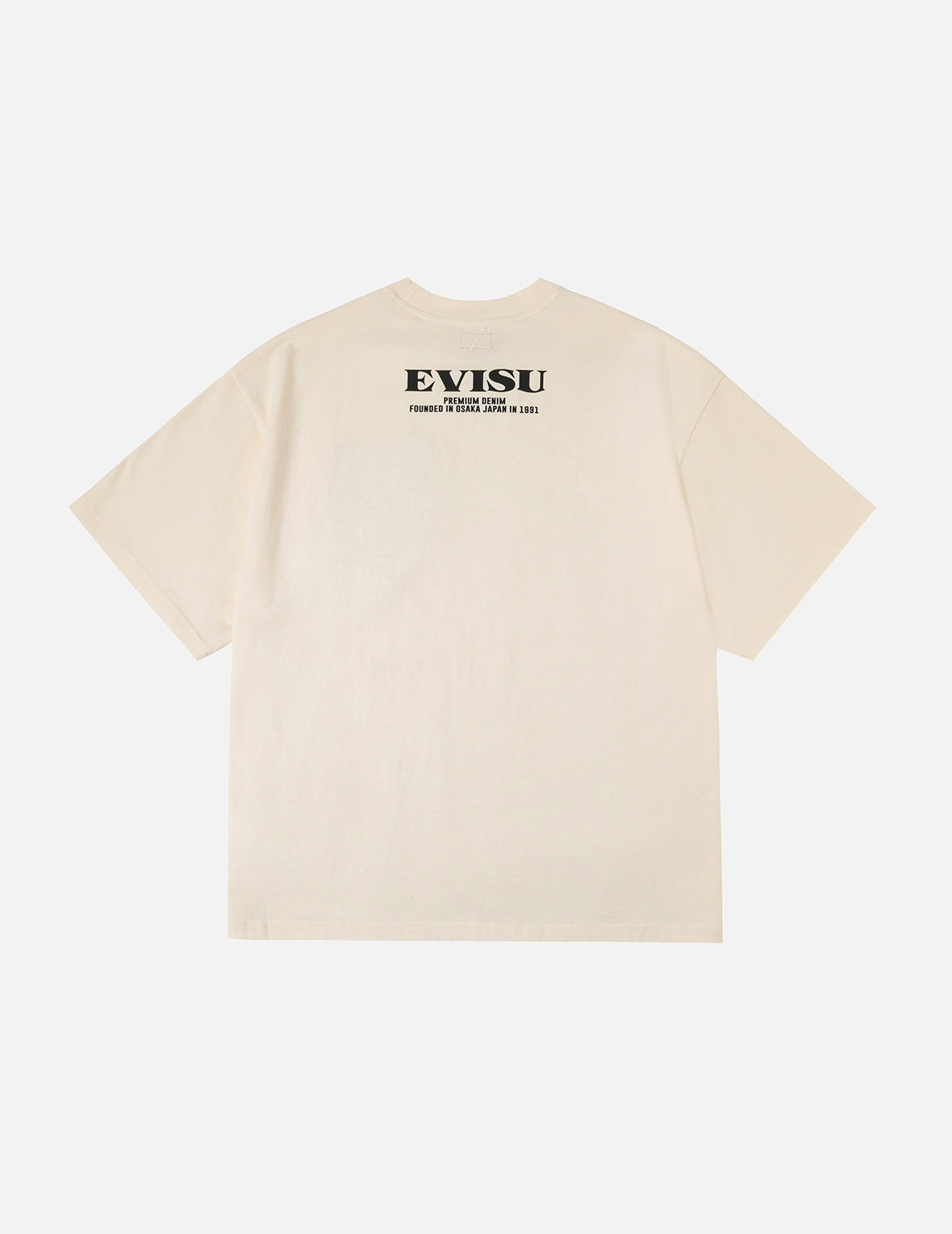Brocade Pocket with Seagull Foil Print Loose Fit T-Shirt - 4