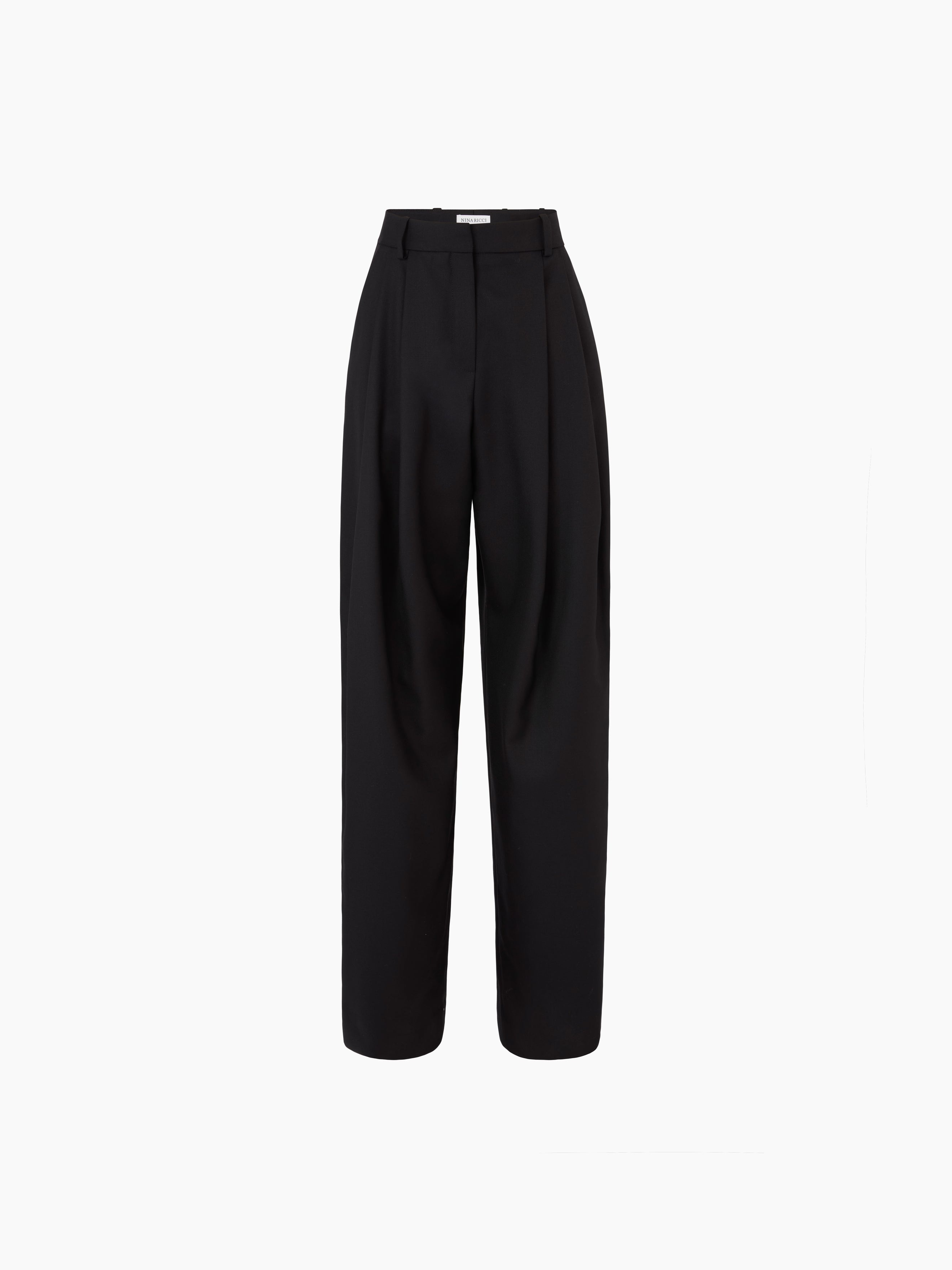 PLEATED WIDE-LEG PANTS - 5
