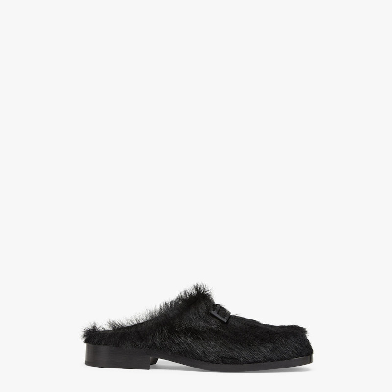 Black pony hair sabots 1