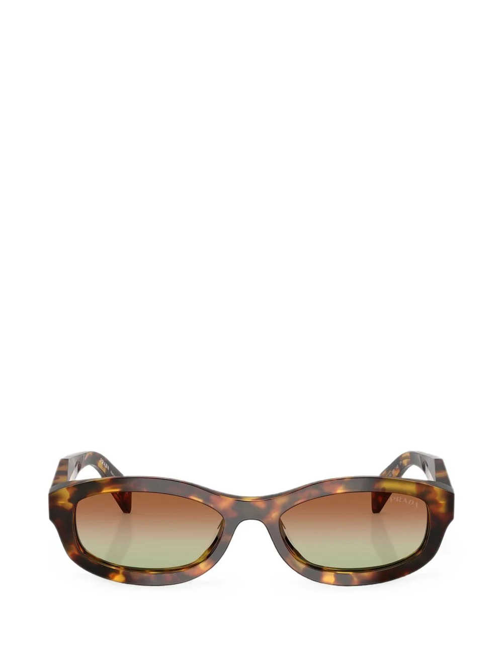 tortoiseshell-effect oval-frame sunglasses - 1
