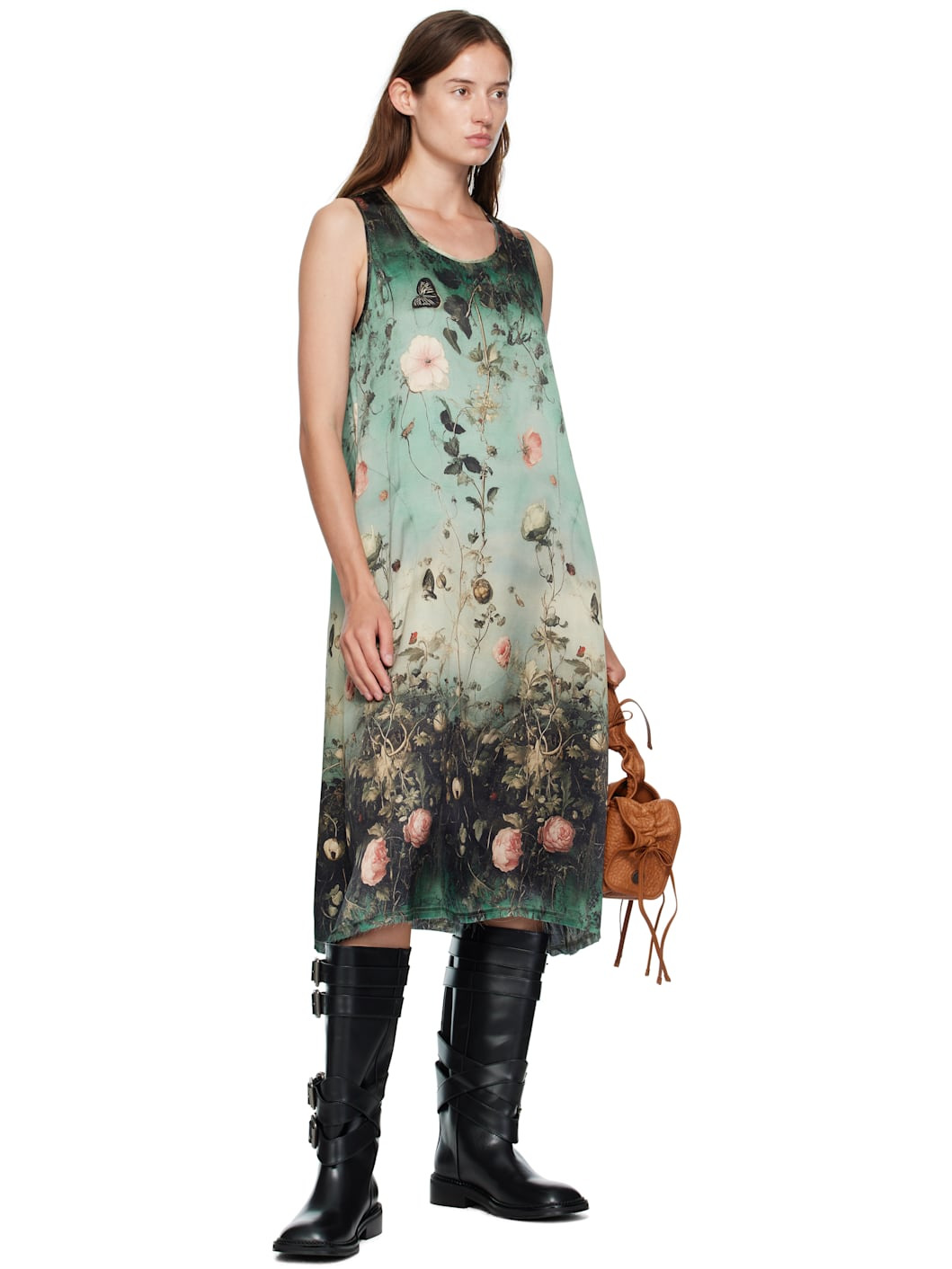 Blue Sleeveless Midi Dress - 4