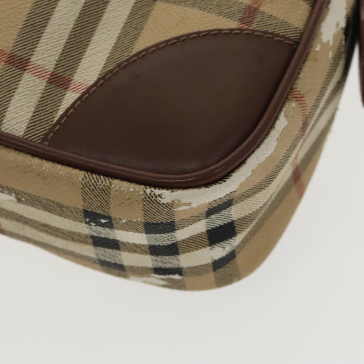 Burberry Nova Check Hand Bag Pvc Beige Gold - 9