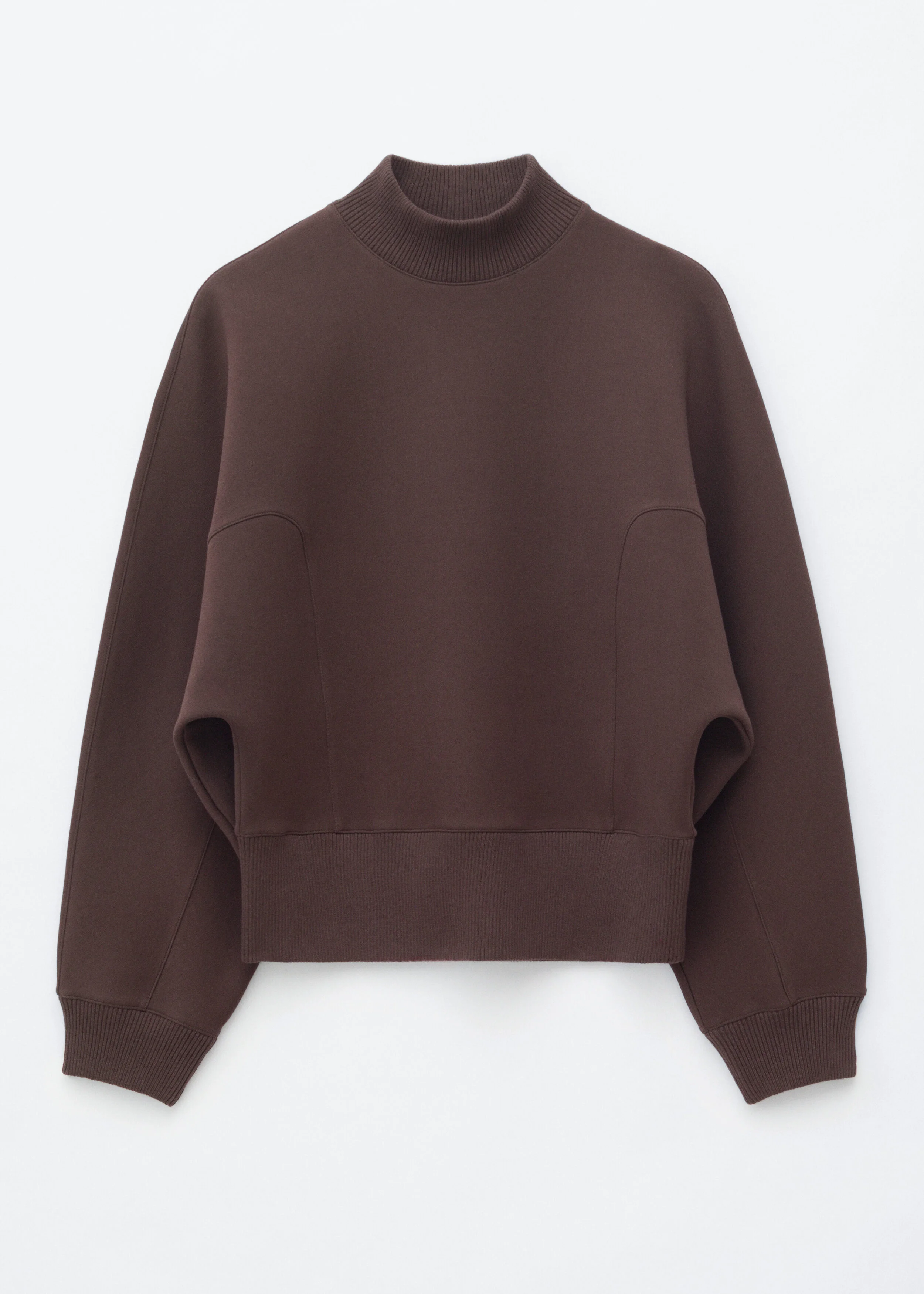 Mock Neck Scuba Sweatshirt - 1