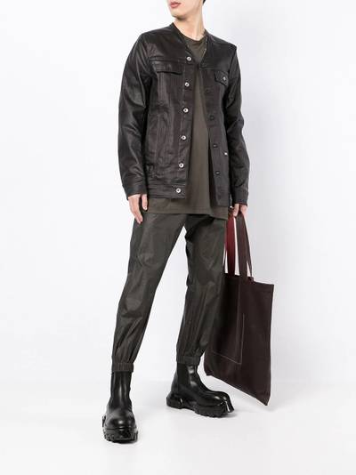 Rick Owens DRKSHDW buttoned-up leather jacket outlook