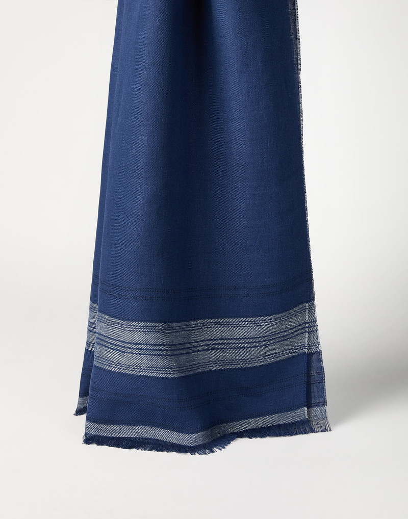 Embroidered linen scarf 1