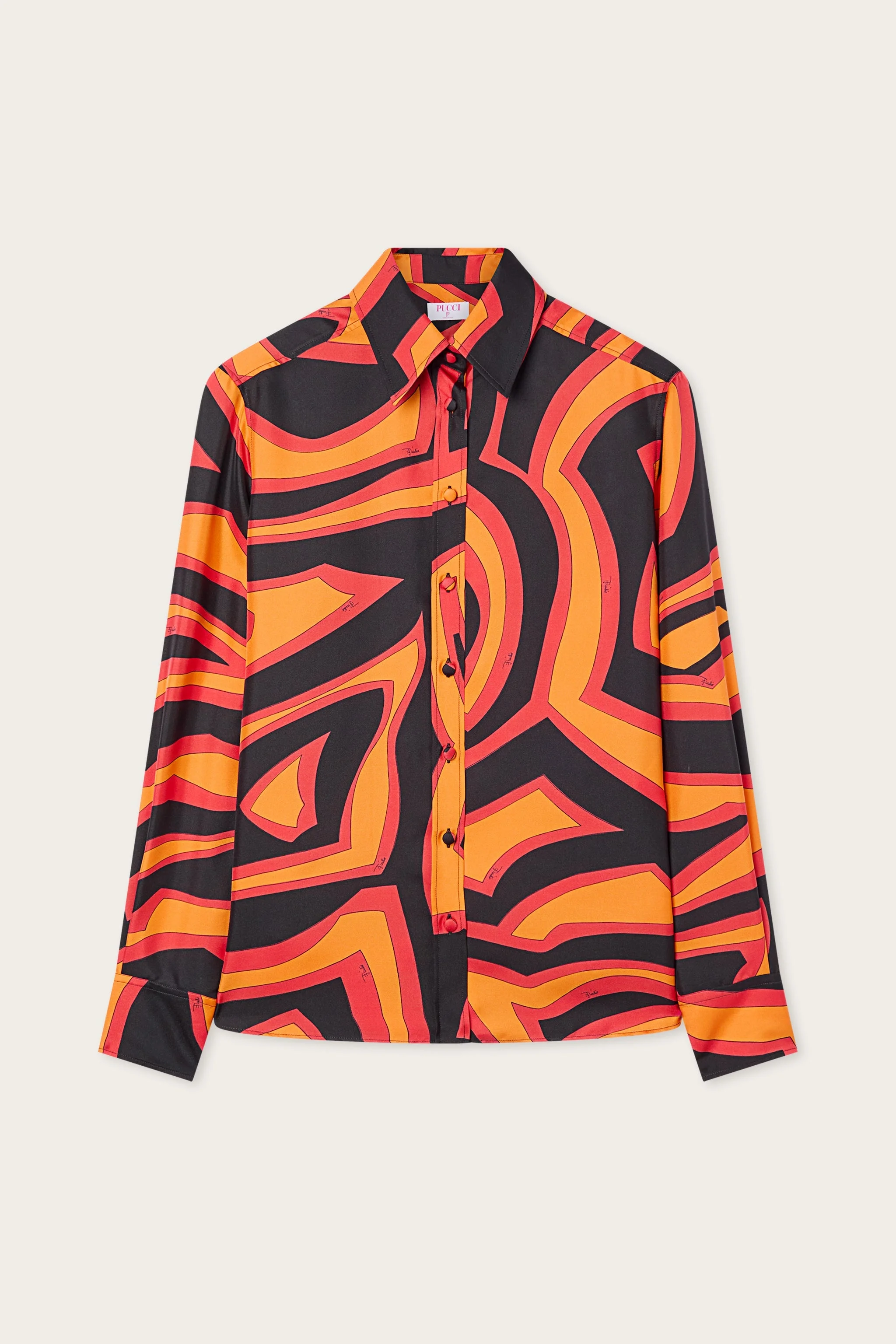LABIRINTO PRINT SILK SHIRT - 1