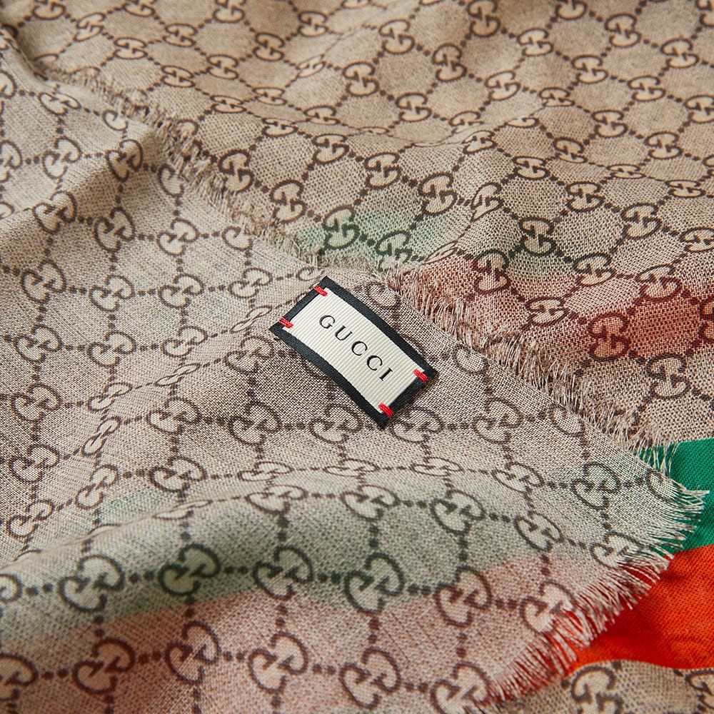 Gucci Faux Wool Jacquard Shawl - 4