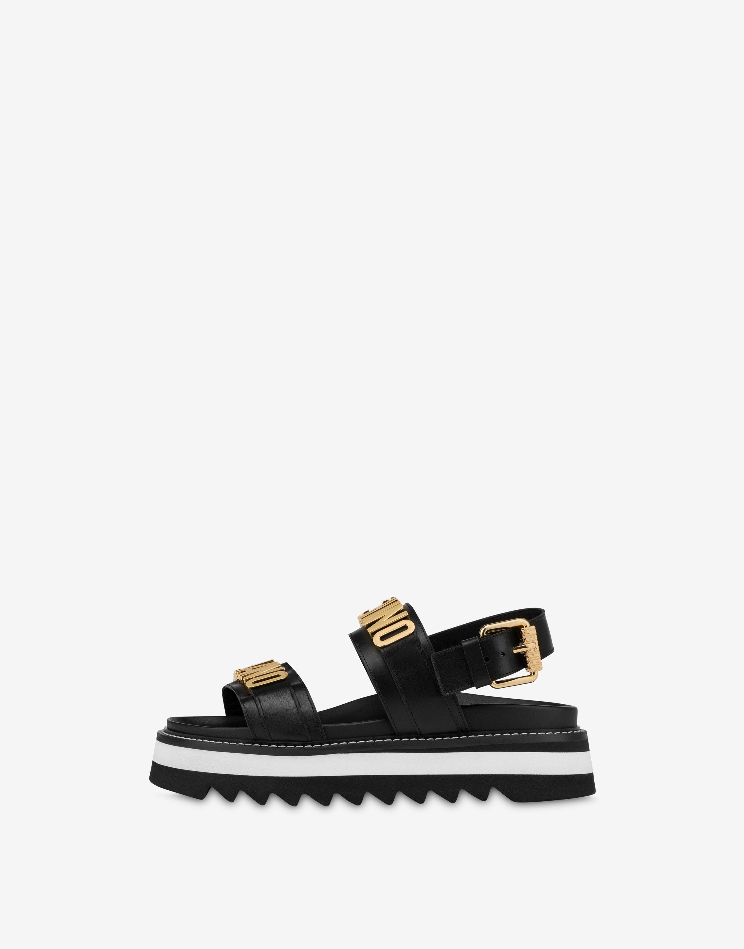 MOSCHINO MILANO CALFSKIN SANDALS - 2