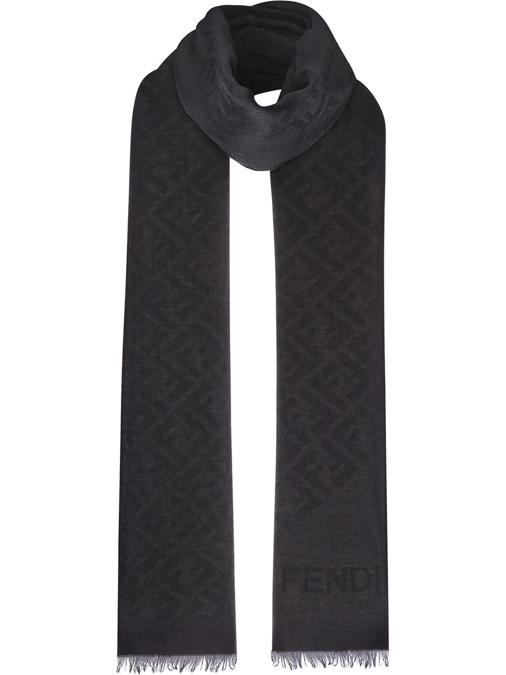 monogram-print scarf - 1