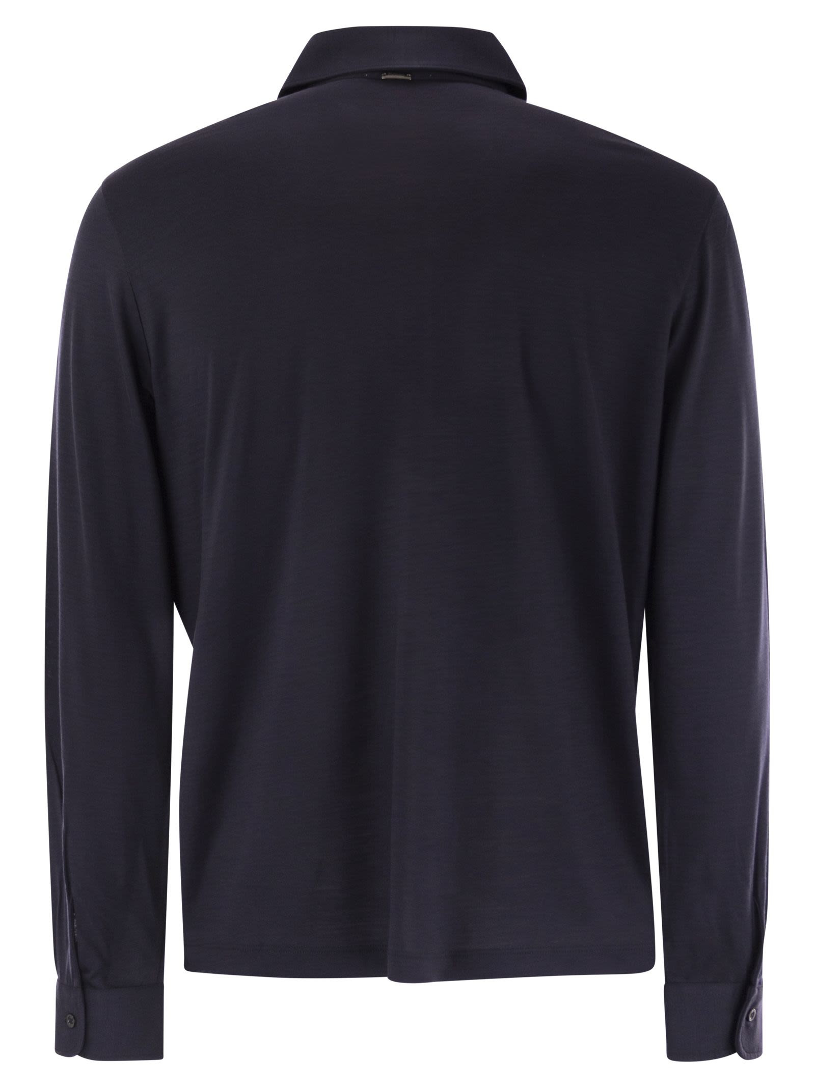 Herno Men Resort Polo Shirt In Soft Wool Knit - 2