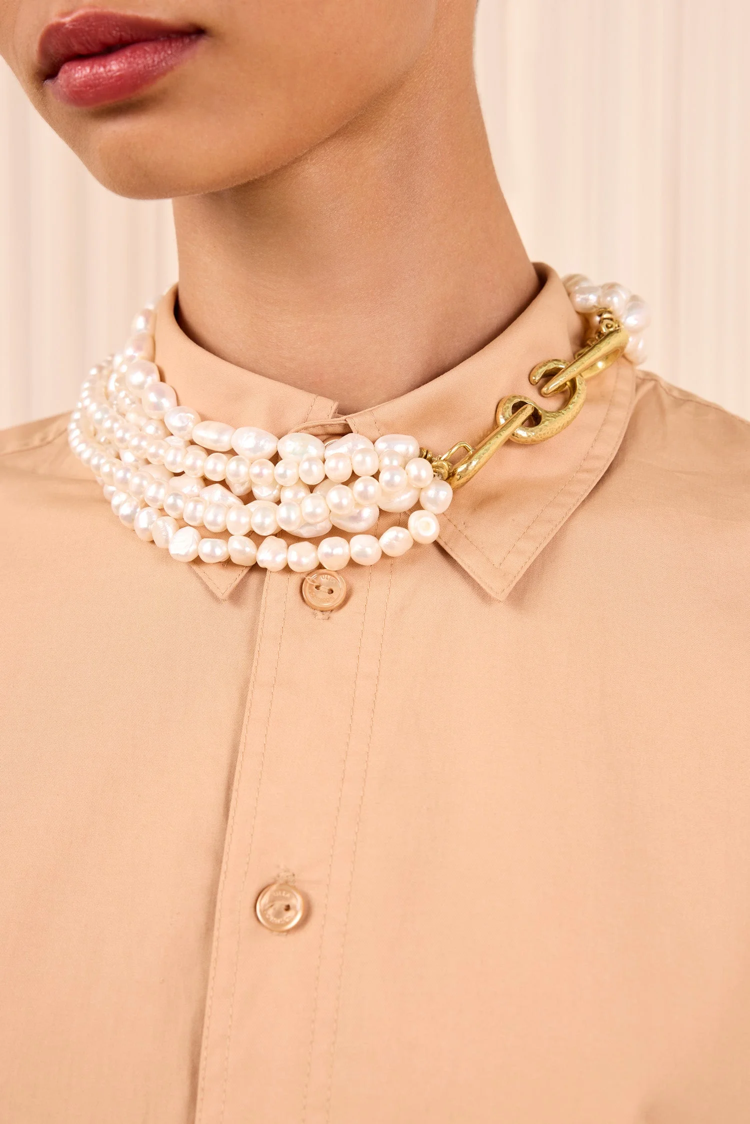 Pearl Multistrand Choker - 1
