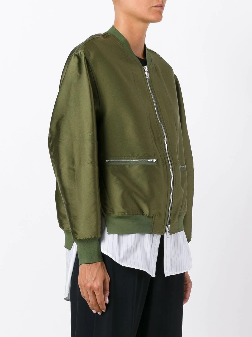 layered bomber jacket - 3