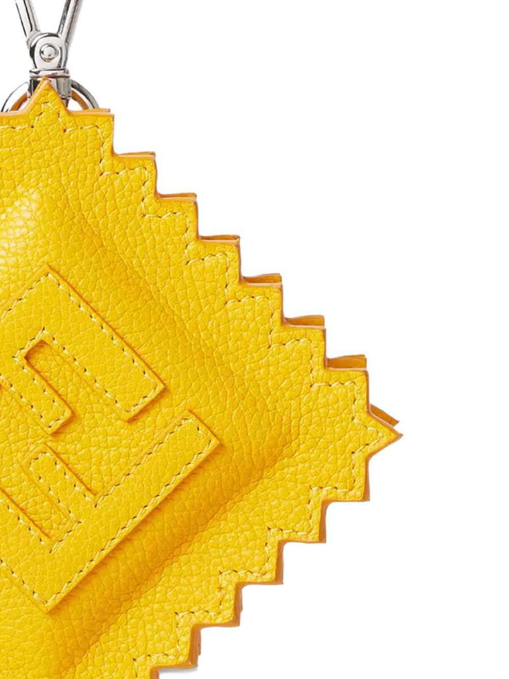 Fendi-logo leather keyring - 3